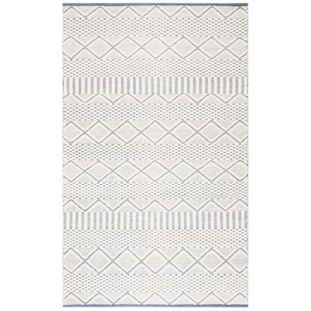 Safavieh 9 x 12 ft. Natura 857A Hand Loomed Rectangle Area Rug Ivory & Blue NAT857A-9